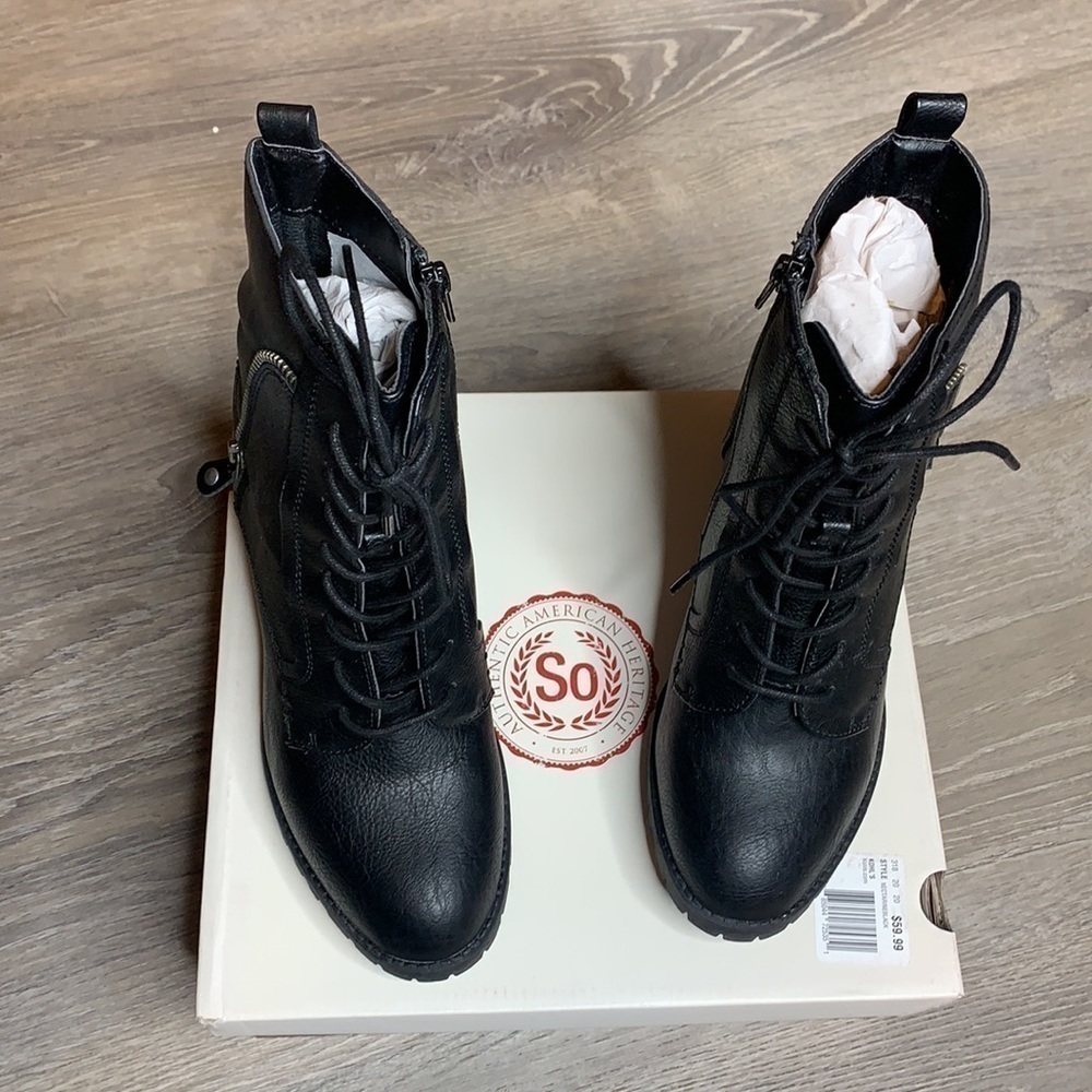 Brand New High Heel Black Boots Size 9.5 - Picture 11 of 12